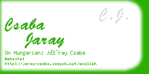 csaba jaray business card